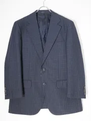 BURBERRY LONDONバーバリーロンドン 高級ウールシルク混シアサッカー チェック水牛ボタンジャケット【94-84-165 AB4】【MJKA71133】のサムネイル