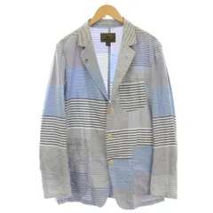 ナイジェルケーボン NIGEL CABOURN ボーダー テーラードジャケット 薄手 50 青 ブルー 8070080040 /☆Gのサムネイル
