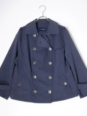 BURBERRY LONDONバーバリーロンドン 大きいサイズ イタリア製生地 トレンチデザイン スプリングショートコート【44】【LCTA72037】
