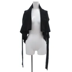 リックオウエンス Rick Owens オープンフロント カーディガン ニット ドレープ S 黒 ブラック /UO ■GY06のサムネイル