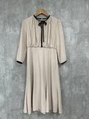 anatelier アナトリエ ロング Aライン ワンピース size36/ピンクベージュ×黒 ■◇ レディース