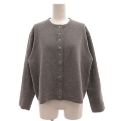 イエナ IENA カシミヤ100% クルーネックカーディガン チャコール