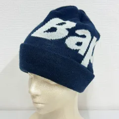 WB268 A BATHING APE アベイシングエイプ ニット帽 ビーニー ネイビー フリーサイズ 帽子のサムネイル