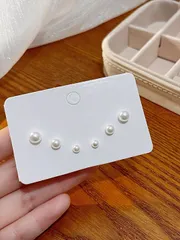 ジュエリー レディース イヤーアクセサリー セット  スタッドピアス 華奢なデザイン フェイクパール 3ペアセット