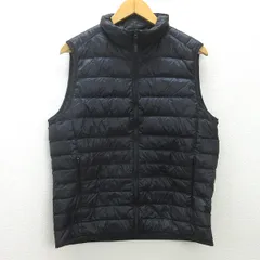 g■ユニクロ/UNIQLO ウルトラライトダウンベスト【L】黒/men's/U32【中古】■