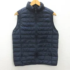 g■ユニクロ/UNIQLO ウルトラライトダウンベスト【M】紺/men's/P29【中古】■