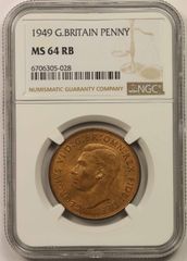 1898 G.BRITAIN PENNY NGC MS64 BN - メルカリ