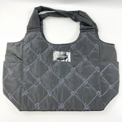 rm) FAUCHON フォション ハンドバッグ トートバッグ ナイロン ブラック×パープル キルティング ※未使用 保管品のサムネイル