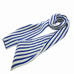 ジースターロウ G-Star RAW マフラー ストール ボーダー バイカラー 白 ホワイト 青 ブルー /FFのサムネイル
