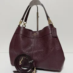 COACH コーチ F28992 2way ショルダーバッグ ハンドバッグ レザー ボルドー バーガンディ B600