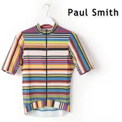 新品 Paul Smith ポールスミス イタリア製 軽量 3メッシュポケット ストライプサイクリングジャージ サイクリングシャツ 自転車 M # 919gのサムネイル