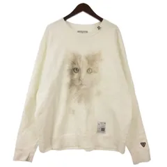 ミハラヤスヒロ MIHARA YASUHIRO Cat Printed Sweatshirt キャット プリント スウェット トレーナー ホワイト 48のサムネイル