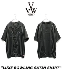 【VIRGOwearworks】 ボーリングシャツ "LUXE BOWLING SATIN SHIRT" / BLACKのサムネイル