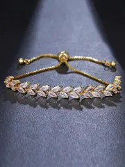 ジュエリー レディース ブレスレット 1個 ファッショナブルなキュービックジルコニアチェーンブレスレット 女性用 ゴールド、デイリー使いやパーティー、休日に適しています