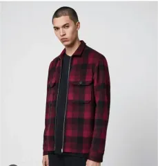 ALLSAINTS オールセインツ チェック ジャケット レッド ブラックのサムネイル