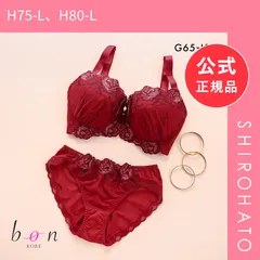 【新品】ビーオーエヌ bon ローズレース カシュクール シリーズ 脇高 ブラジャー ショーツ セット GHI 大きいサイズ 脇すっきり 脇肉(H75-L、H80-L)のサムネイル