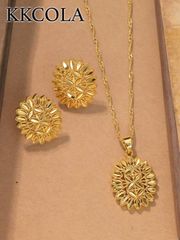 Women's Jewelry Set - 3-Piece Set: Summer Hollow Necklace & Earrings Jewelry Set, Fashionable Party/Mother's Day Gift, Popular Jewelry Accessories for Daily Wear