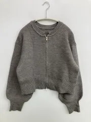 カーディガン/ボレロ F グレー 無地 ショート丈 長袖