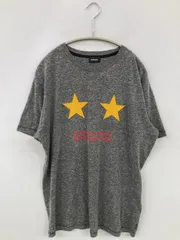DIESEL ディーゼル Tシャツ/カットソー グレー 前面プリント ミドル丈 半袖 クルーネック(丸首)