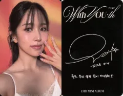 【中古】コレクションカード(女性) TWICE/ミナ/裏面印刷サイン・メッセージ入り/CD「With YOU-th」(Standard Ver.)封入フォトカード