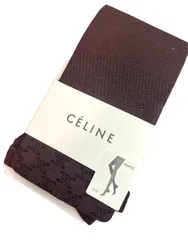 【新品・未使用】CELINE（セリーヌ）タイツ マカダム柄 ブラウン M〜Lサイズ グンゼ株式会社のサムネイル