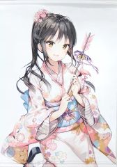 新品】絵師100人展8 6U☆ 複製原画 桜模様 新品】絵師100人展8 6U