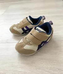 アシックス スクスク 15cm キッズスニーカー ベビーシューズ ベージュ ネイビー ASICS
