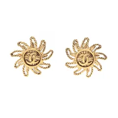 CHANEL シャネル ココマーク 太陽モチーフ イヤリング
