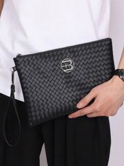 Men's Bags, Handbags, Braided Style, Men's PU Leather Wallet, Coin Purse, Card Holder, Men's Wallet, Money Bag, Antique Gold
