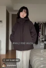 UNIQLO U パフテック パーカ ブラウン S (ユースドアイテム)