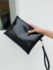 バッグ レディース ハンドバッグ クロコダイルエンボス レザーコンパクト財布