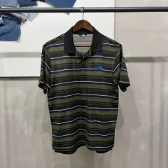 (100) ザノースフェイス アウトドア Outdoor 機能性 ストライプ 半袖 PK カラーTシャツ