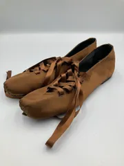 ZARA ザラ バレエシューズ 37 ブラウン サテン 無地 リボン スクエアトゥ