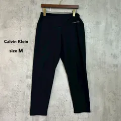 Calvin Klein カルバンクライン Mサイズ ブラック レギンス スパッツ スポーツウェア ヨガ フィットネス ジムウェア ランニング ロゴ入り アンダーウェア インナー タイツ 日本製 グンゼ ボトムス ストレッチ 伸縮性抜群 ★ ■■のサムネイル