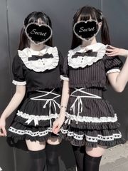 値下げOK コンカフェ コスプレ衣装 メイド服ギンガムチェック 11号