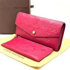 【気品は色で語る】　LOUIS VUITTON　長財布 モノグラム アンプラント ポルトフォイユ キュリーズ  セパレートコインケース付き　ピンク
