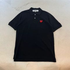 PLAY COMME des GARCONS ハートポロシャツ Sサイズ 黒 - メルカリ