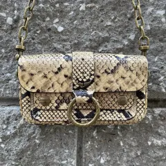 OS ZADIG&VOLTAIRE ザディグ・エ・ヴォルテール ケイト パイソン柄 チェーン ミニ ツーウェイバッグのサムネイル
