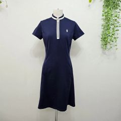 BEAMS GOLF ポロシャツワンピース パイル ボーダー S ゴルフウェア