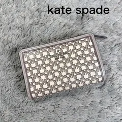 kate spade ケイトスペード 二つ折り財布 L字ファスナー スペード柄