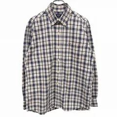 【中古】[印象AB] Kent IN TRADITION ケントイントラディション シャツ メンズ M マルチカラー ネイビー×レッド×ベージュ×ホワイト 紺×赤×ベージュ×白 綿100% コットン100% チェック ボタンダウン 長袖 古着 胸ポケット付きのサムネイル
