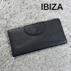 IBIZA イビザ 長財布 レザー ブラック 型押しロゴのサムネイル