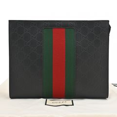 グッチ GGスプリーム シェリーライン クラッチバッグ セカンドバッグ A