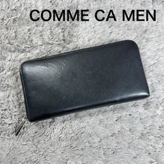 COMME CA MEN コムサメン 長財布 レザー ラウンドファスナー ブラックのサムネイル