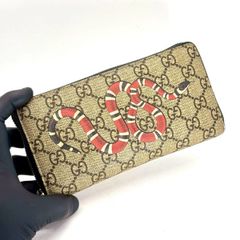 717✨極美品✨GUCCI グッチ 二つ折り財布 キングスネーク GGスプリーム