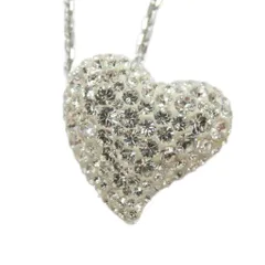 スワロフスキー SWAROVSKI ネックレス アクセサリー ペンダント ラインストーン ハート シルバー色 ■GY14 /MQ