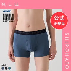 【メール便】【新品】グンゼ BODY WILD デニム調 ボクサーパンツ メンズ 前あき 綿混素材 GUNZE ボディワイルド(M、L、LL)