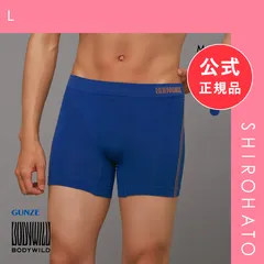 【メール便】【新品】グンゼ GUNZE ボディワイルド BODY WILD セミロングボクサーパンツ メンズ 立体成型 e-BOXER 前とじ 日本製(L)