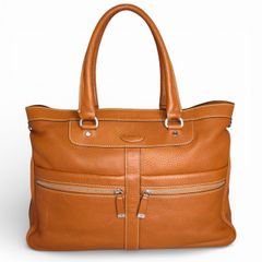 TOD'S トッズ トートバッグ シボ革 大容量 A4収納可能 オールレザー