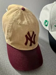 47 ブランド NEW YORK ヤンキース ツートン CLEAN UP キャップ // ワインカラー バーガンディ & リュックサック ベージュ